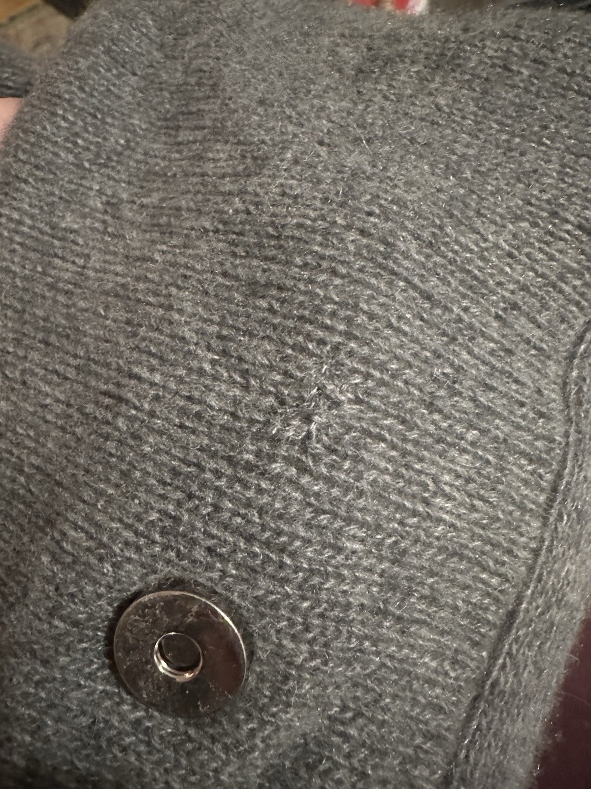 Fendi Cashmere Wool Gray Baguette Bag — image 9