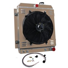 Aluminum 4-row Radiatorshroudfan Kit47-54 Chevy 3100-3900fleetlinefleetmaster Aluminum 4-row Radiatorshroudfan Kit47-54 Chevy 3100-3900fleetlinefleetmaster