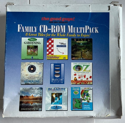 Lot of  8 Vintage Good Guys Family Box PC & Sealed CD-ROM Computer Games Misc