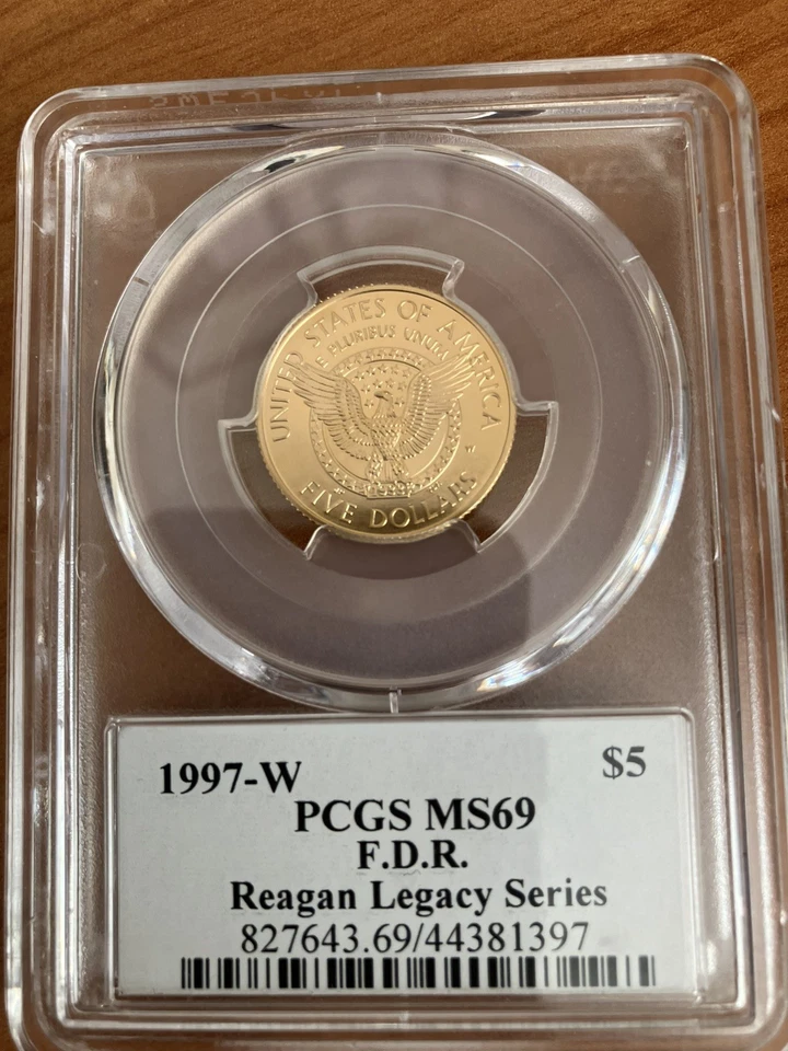 1997 W $5 PCGS MS69 F.D.R. REAGAN LEGACY SERIES - Image 2 of 3