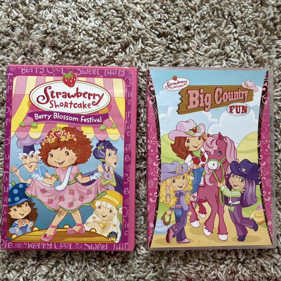 Lot of 7 Strawberry Shortcake DVDs Puttin On The Glitz, Berryfest Princess &More - Imagem 4 de 4