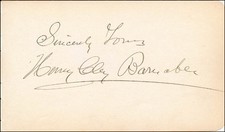HENRY CLAY BARNABEE - AUTOGRAPH SENTIMENT SIGNED
