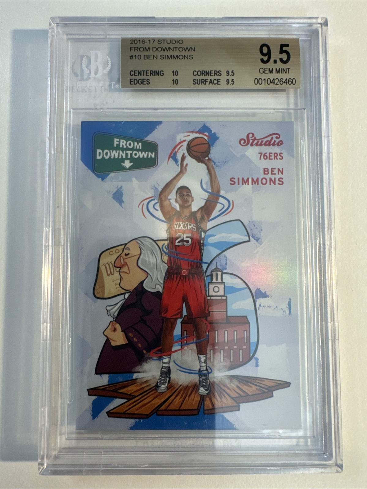 2016-17 Panini Studio Ben Simmons From Downtown Rookie RC BGS 9.5 #FD10