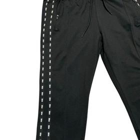 Pink By Victoria's Secret Black LOGO Track Skinny Pants with Zip Size Medium