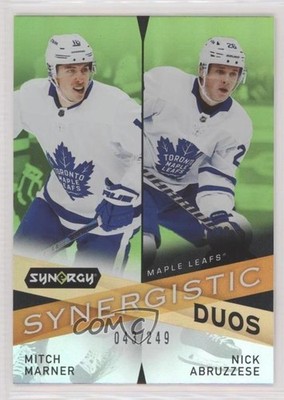 2022 Upper Deck Synergy Green /249 Mitch Marner Nicholas Abruzzese Nick RC 0nr3