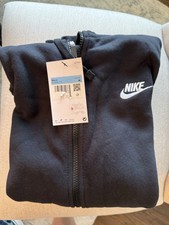 NIKE Men's Size Medium Black Zip Up Hooded Sweatshirt BV2645-010