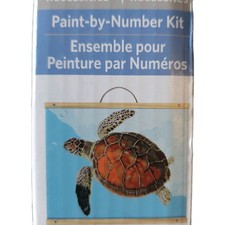 SEA TURTLE Paint-by-Number Kit ARTIST S LOFT 16x20 w/Wooden Hanger 43-pc Easy