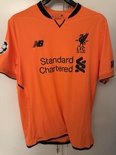 Liverpool 17/18 Third Shirt Orange Firmino #9 Champions League New BalanceSize L