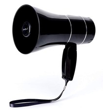 Rechargeable Bullhorn Megaphone Speaker with 240s Recording, Emergency Siren...