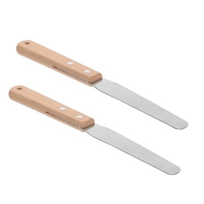 2 PCS Ton-Reparaturmesser Aus Holz Art Palette Knives Acrylmalerei Malmesser