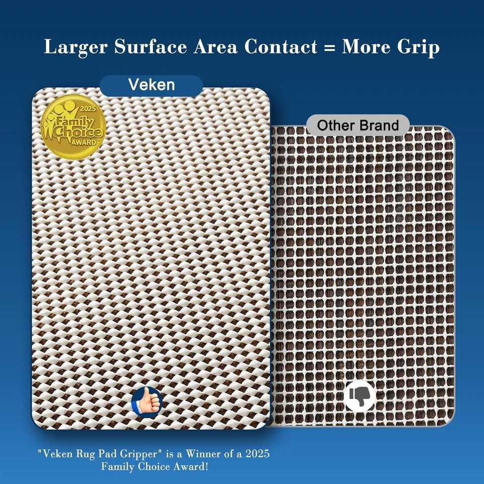 Rug Pad Gripper 9x12 ft - Non Slip Area Rug Pads - Image 4 of 4