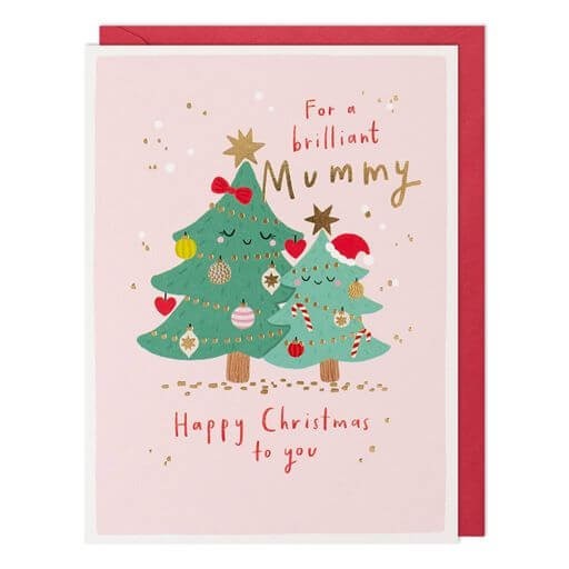 Mummy Christmas Card Brilliant Mother Mum Cute Trees - Festive Xmas Card