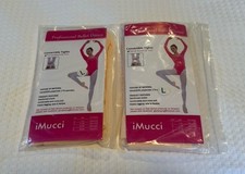 Professional Dance Tights Convertible IMUCCI Large 8-14Y Thin Pink NIP 2 Pair 