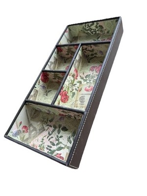 Sicura Italienisches Design Parisiane Schubladen Organizer Leder Handarbeit