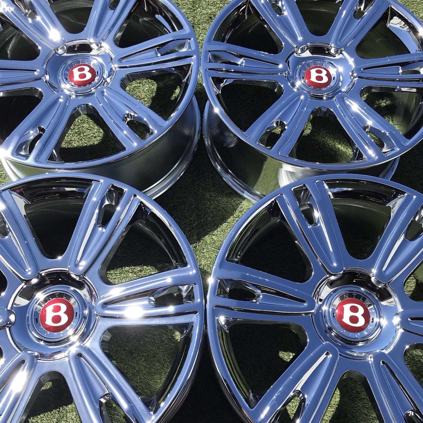 21 BENTLEY CONTINENTAL RIMS OEM GENUINE FACTORY CHROME 3W0601025ED