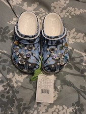 Brand New Crocs Uk C 11 Small Kids Classic Lil Rebel Cutie Blue White