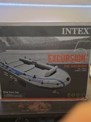 NEW Intex 68325EP Excursion 5 Person Boat Set 
