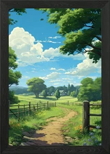 Landscape of America Framed Wall Art Poster Canvas Print Picture