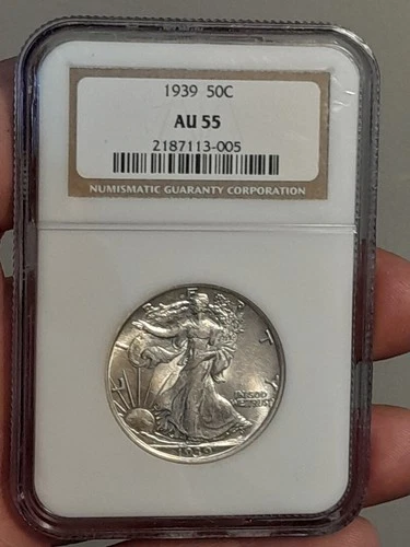 1939- P Walking Liberty Half Dollar AU55 NGC