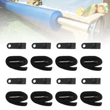 8 Pcs Solar Pool Cover Reel Strap Kit With Clips And 