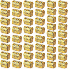 50 Pack Mini Pirate Treasure Chest Boxes Plastic Jewelry Storage Party Favors