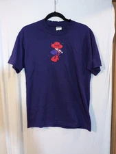 Vintage Red Hat Society Purple T-Shirt Womens Size Medium Short Sleeve 