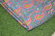 NO TARRIF CHARGES 100 ZK 223 Hand Block Print Fabric 100 Cotton 3 Yard