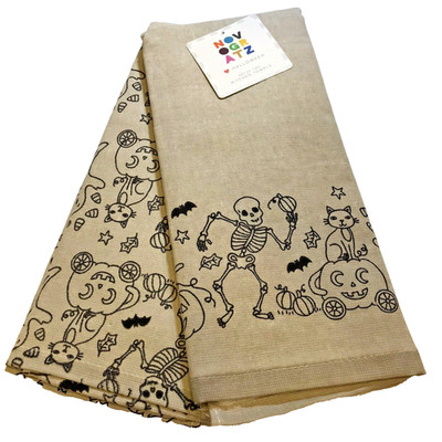 Halloween Skeleton Jack O Lantern Cat Kitchen Hand Cup Towels Spooky Holiday NEW