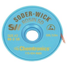 CHEMTRONICS 80-2-10 CHEMTRONICS No.2 Desoldering Wick PK 10