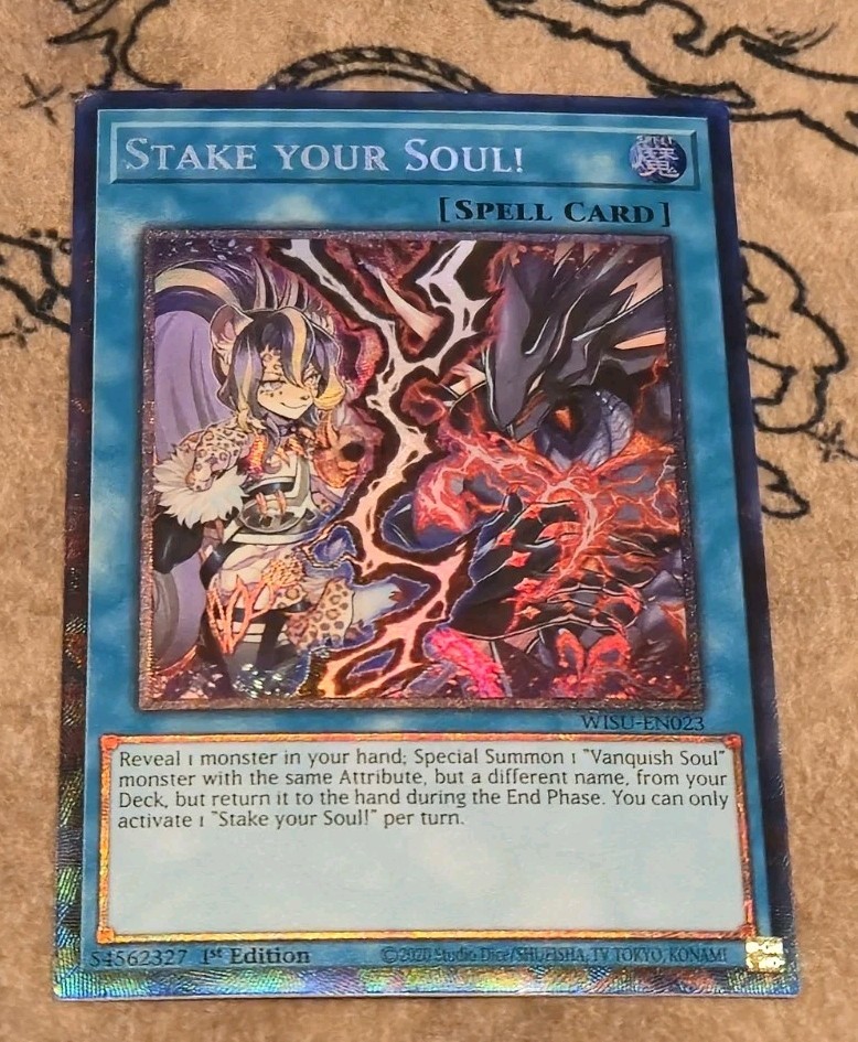 Yugioh Stake your Soul! WISU-EN023 1st Edition Collector's Rare LP