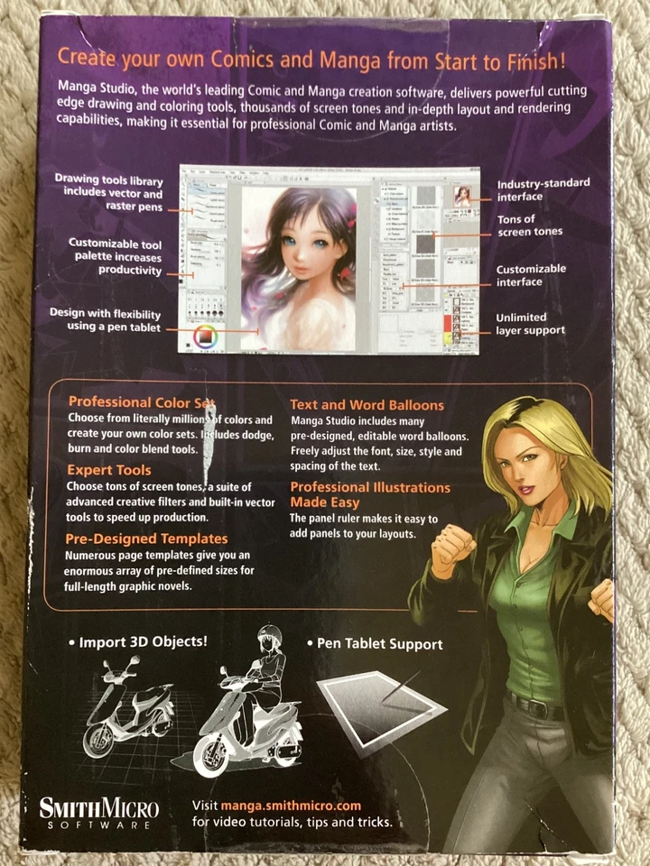 Manga Studio 5 Manga & Comic Illustration PC MAC Disk Version Software - Image 2 of 4