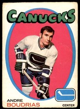 1971-72 OPC  O-PEE-CHEE ANDRE BOUDRIAS VANCOUVER CANUCKS #12 VG (Corner Wear)