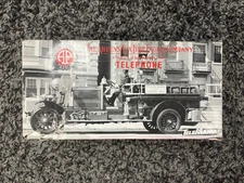 Ahrens Fox Fire Engine Co Telephone Telemania NIB Phone Vintage Fire Truck 