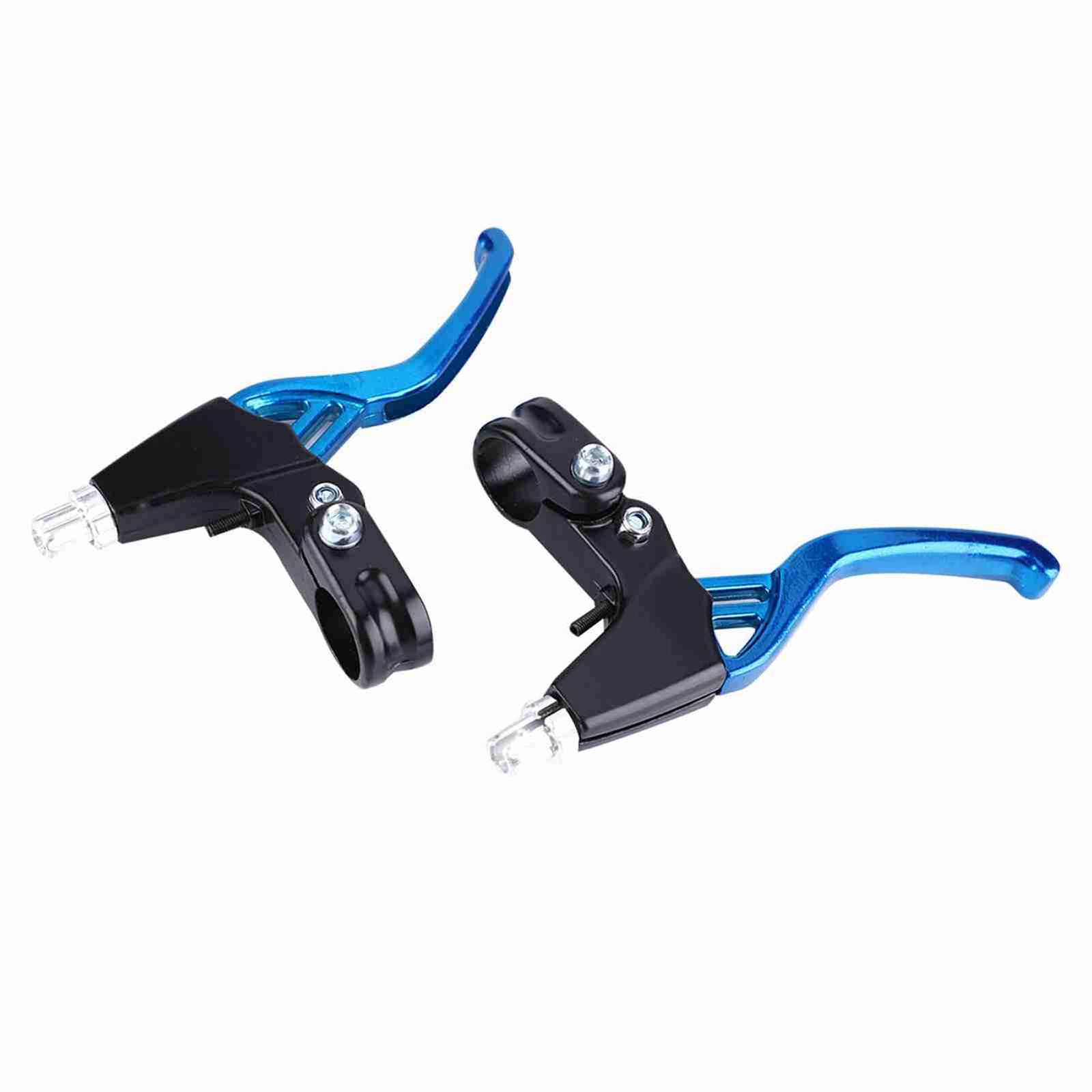 (Blue)1 Pair Aluminium Alloy Mountain Bike Bicycle Cycling Brake Level Hand HG