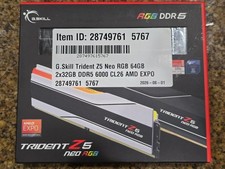     G.SKILL Trident Z5 NEO RGB 64GB 2x32GB 6000 MT/s CL26  AMD EXPO DDR5