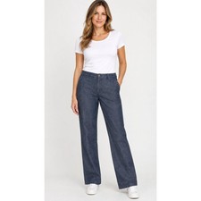 New Dockers The Soft Straight Khaki Truly Slimming Denim Pant Women's Size 14