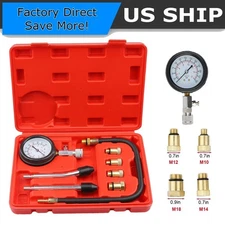 8Pcs Petrol Engine Cylinder Compression Tester Kit Gauge Tool For Automotive NEW