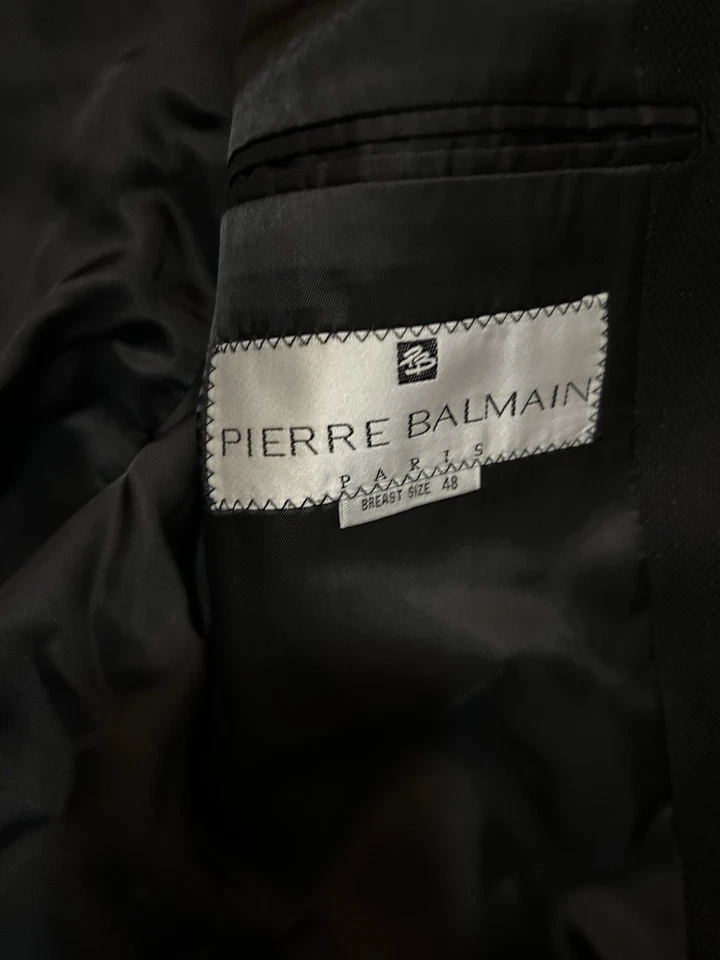 Blazer chaqueta negra Pierre Balmain Paris para hombre talla 48 Foto 3 de 4