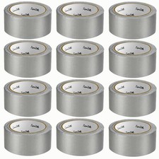 12 Pack Heavy Duty Duct Tape Strong Adhesive 2 Inch x 264 Yards Total