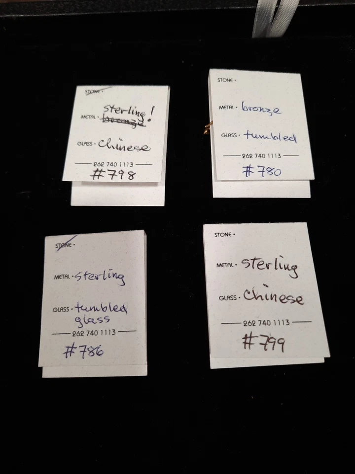 LOT 4 Handmade Artisan Earrings ART Glass 3 Sterling Silver 1 Bronze Wires - Image 2 of 4