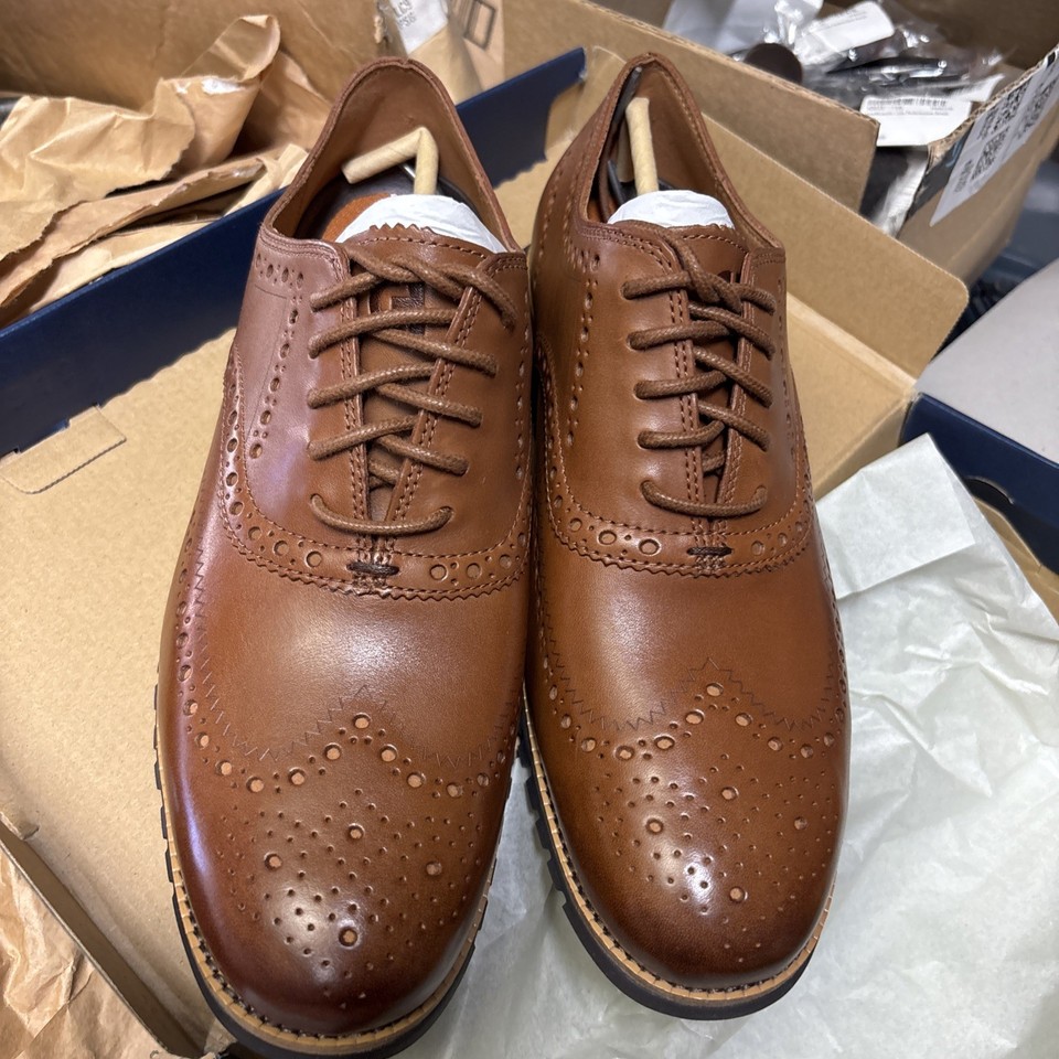 Cole Haan Men's ZEROGRAND Wingtip Oxford Brown C29411 SZ 8W | eBay