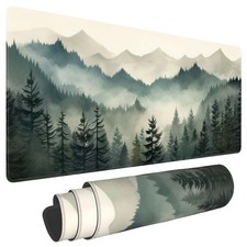 Misty Forest Large Mouse Pad,Gaming 31.5L x 11.8W inches,