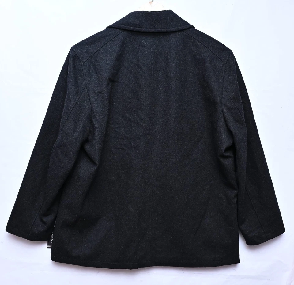 Nautica Wool Water Repellent Peacoat Charcoal Double Breasted Men's SZ 3XL $250 - Image 4 of 4