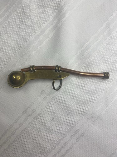 Vintage Brass & Copper Boatswain Whistle 4.75"