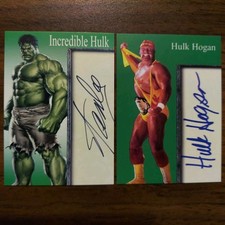 Hulk Hogan WWE WRESTLING & Stan Lee Incredible Hulk Comic ICONIC Ink Promo Cards