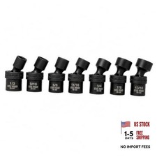 7pc 12 Dr. Impact Swivel Socket Set Universal Swivel Sockets 6 12 Metric 7pc 12 Dr. Impact Swivel Socket Set Universal Swivel Sockets 6 12 Metric