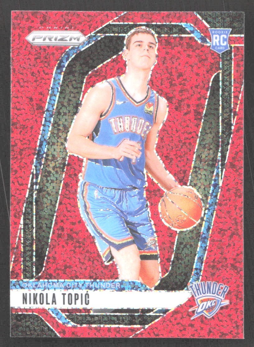 CZD084 - 2024-25 Panini Prizm - Nikola Topic #230 - Red Sparkle Prizm - RC