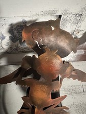 Metal Climbing Monkey/w baby Wall Sculpture, ...