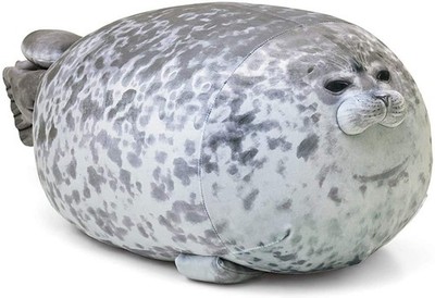 Chubby Blob Seal Pillow,Stuffed Cotton Plush Animal Toy Cute Ocean Small(13 in)