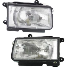 Driver and Passenger Side Headlights For Isuzu Rodeo 1998-1999 Halogen w/ Bulb/s